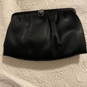 Elegant Ande’ Black Clutch with gold Accent